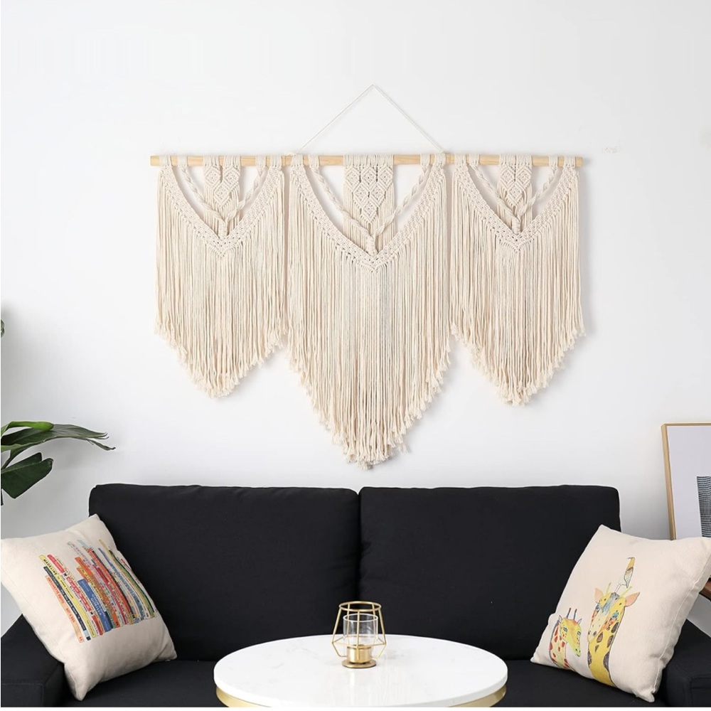 Amazon Cream Macrame Wall Tapestry - Picture 4 of 7